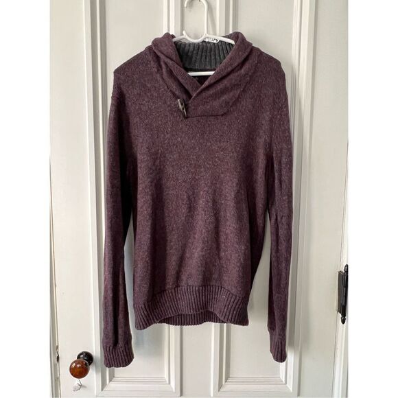 Banana Republic men’s maroon and gray v-neck wool sweater S - Picture 1 of 4